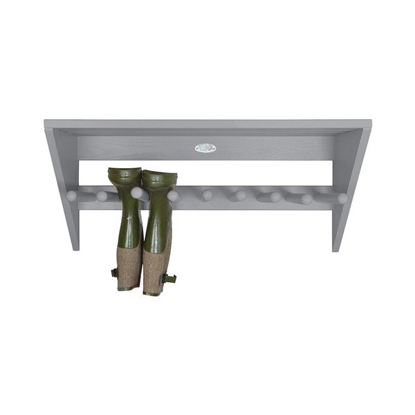 Šedý věšák na 4 páry bot z borovicového dřeva Esschert Design
