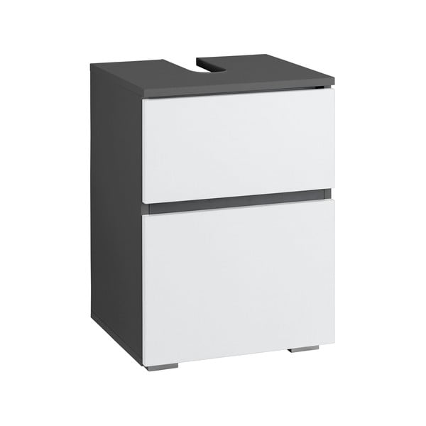 Mobile bianco-antracite per lavabo 40x55 cm Wisla - Støraa-image-1