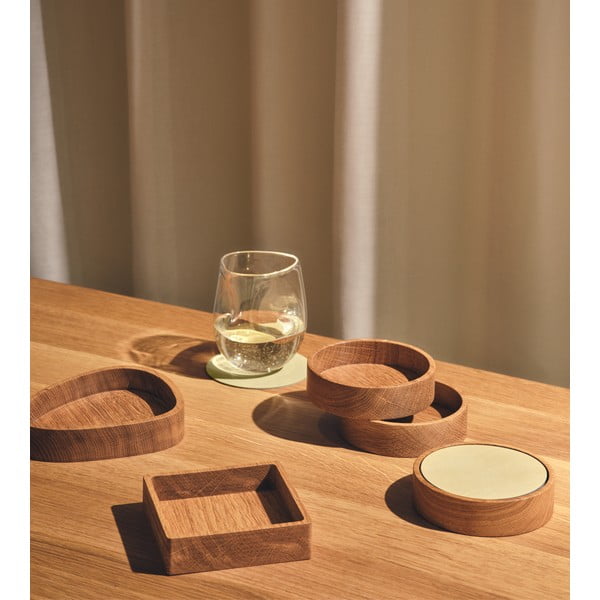 Scatola decorativa di colore naturale in legno 14x12,5x3 cm Curve S – LIND DNA-image-2