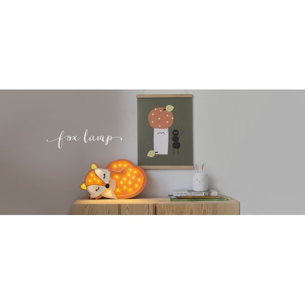 Lampada da tavolo arancione in legno di pino, lunghezza 31 cm Fox Wild - Little Lights-image-2