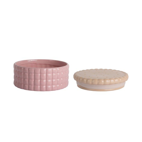 Scatola decorativa rosa chiaro in ceramica ø 20x10 cm Biscuit Box – PT LIVING-image-2