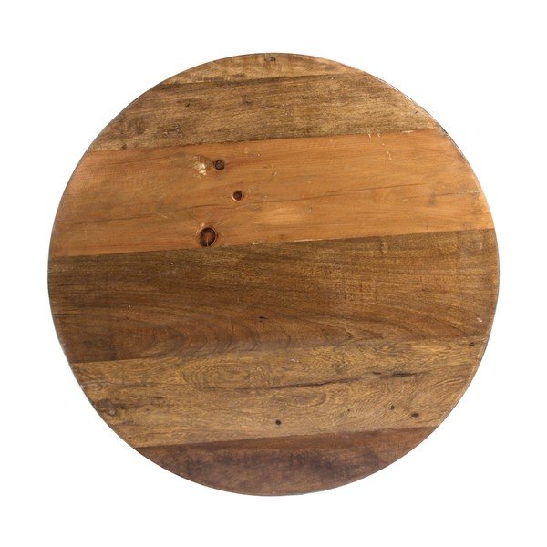 Tavolino da salotto rotondo grigio/di colore naturale in metallo ø 90 cm Lancaster – Bizzotto-image-2
