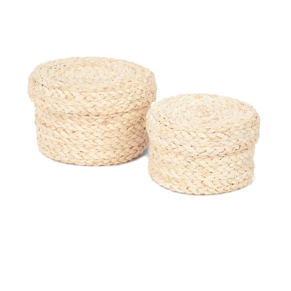 Set di 2 cestini in corda di mais - Compactor-image-2