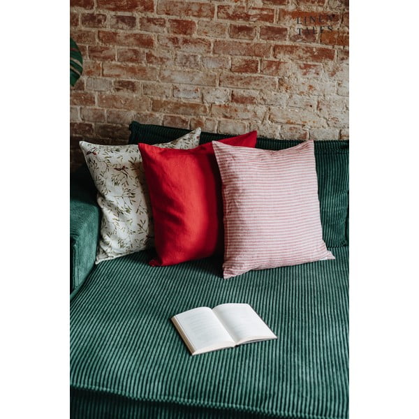 Federa con motivo natalizio 40x60 cm Mistletoe - Linen Tales-image-3