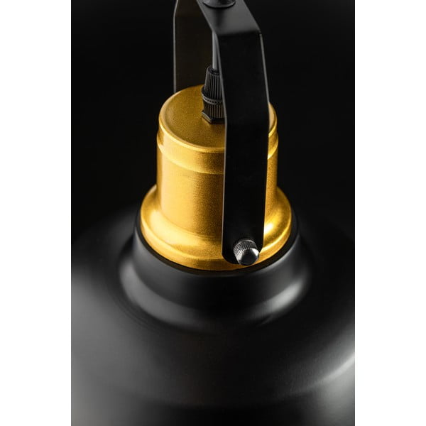 Lampadario in nero e oro con paralume in metallo ø 22 cm Monroe - GTV-image-2