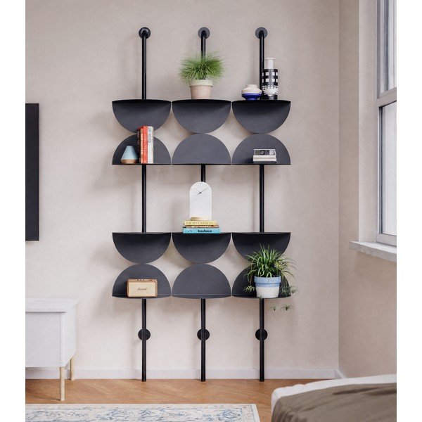 Ripiani modulari in metallo nero 27x203,5 cm Solis - Umbra-image-1