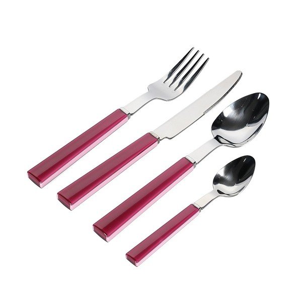 Posate rosa in acciaio inox 16 pz per 4 persone Poppy – ONA