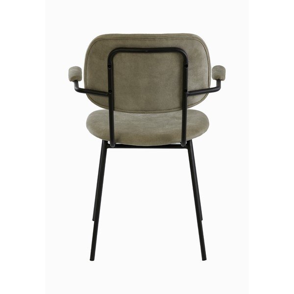 Sedia da pranzo in velluto beige Emma - Light & Living-image-4