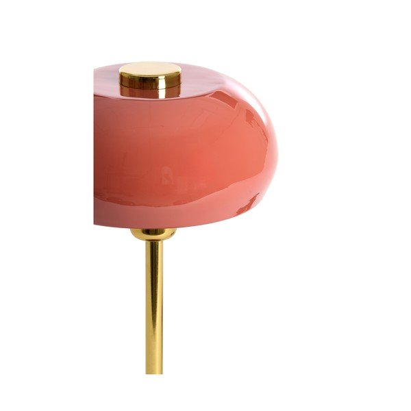 Lampada da tavolo in colore salmone con paralume in metallo (altezza 34 cm) Surin - Light & Living-image-2