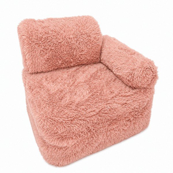Poltrona per bambini rosa chiaro Mammoth – Meowbaby