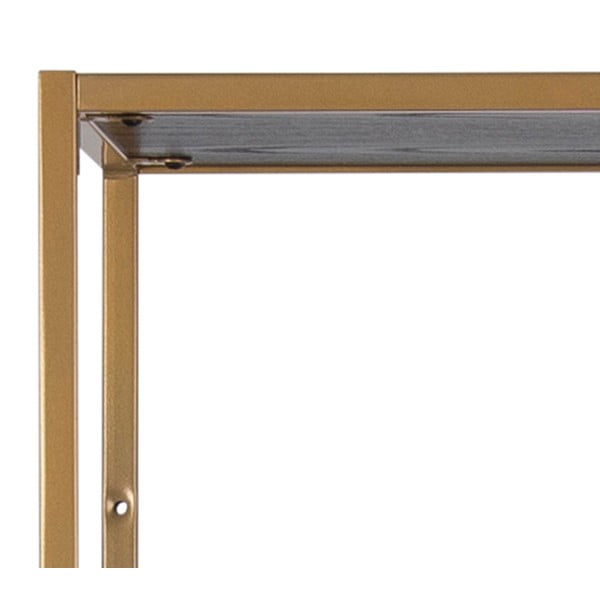 Libreria nero/oro 77x185 cm Seaford - Actona-image-4