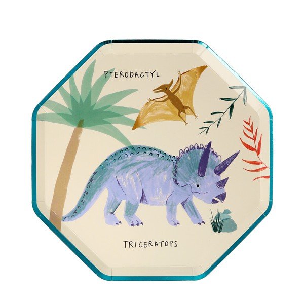 Vassoi di carta monouso in set da 8 Dinosaur Kingdom - Meri Meri-image-3