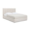 Letto matrimoniale imbottito beige con contenitore, materasso e rete inclusi 160x200 cm Thessa Bold Line – Bonami Selection