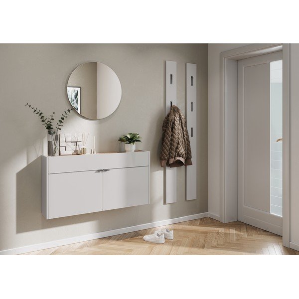 Armadietto color crema da appendere 110x57x22 cm Ameca – Germania-image-1