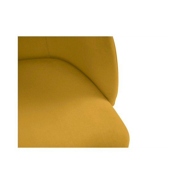 Sedia da pranzo gialla con rivestimento in velluto Aurora - Windsor & Co Sofas-image-4
