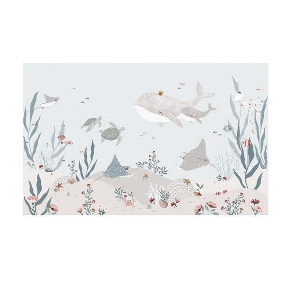 Carta da parati per bambini 400 cm x 248 cm Dreamy Seabed - Lilipinso