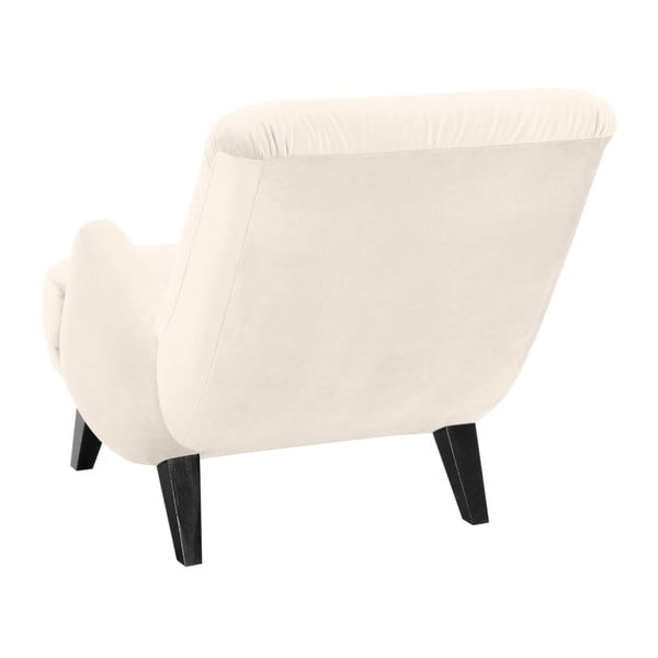 Poltrona crema con gambe nere Brandford Suede - Max Winzer-image-1