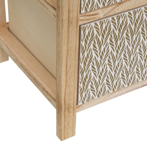 Cassettiera alta in legno massiccio di pavlovnia in colore naturale 40x73 cm - Casa Selección-image-3