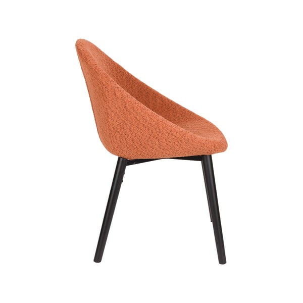 Sedia da pranzo arancione in imbottito Fenna – Dutchbone-image-4