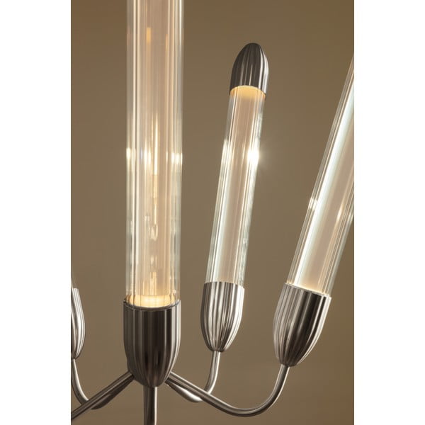 Lampadario argentato in acciaio con paralume in vetro ø 69 cm Lemon Squeeze – UMAGE-image-2