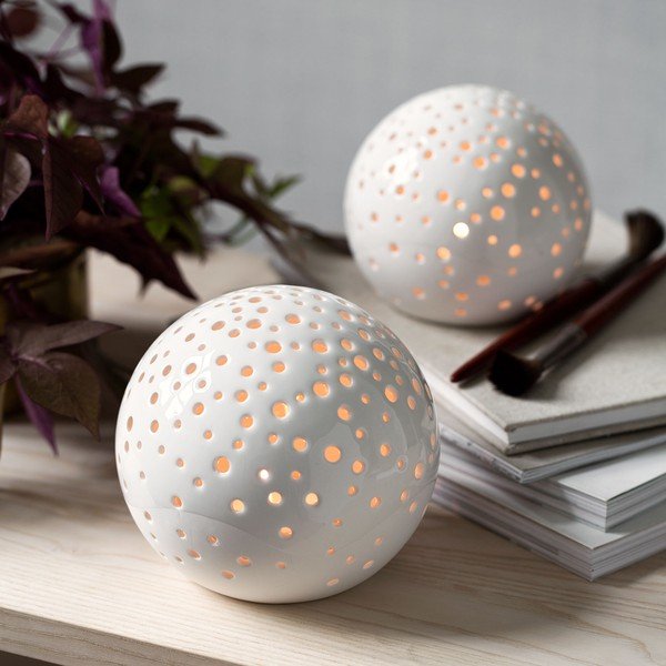 Portacandele natalizio in bone china bianca, ⌀ 12 cm Nobili - Kähler Design-image-1