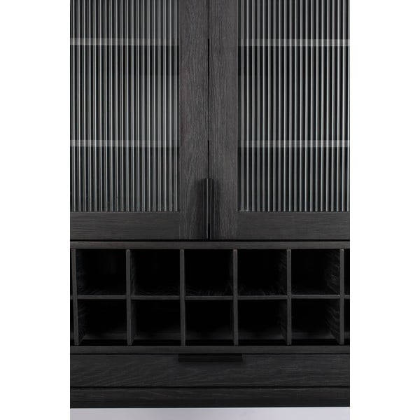 Portabottiglie in rovere nero per 20 bottiglie, 89x181 cm Travis - Zuiver-image-3