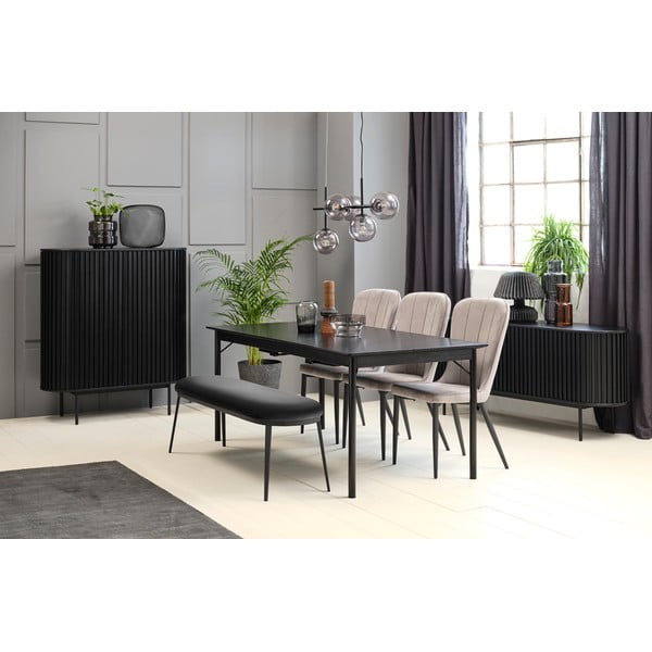 Tavolo da pranzo nero 95x180 cm Savona - Unique Furniture-image-2