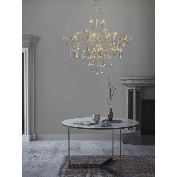 Lampadario LED dorato in metallo ø 80 cm Goro – Nova Luce-image-2