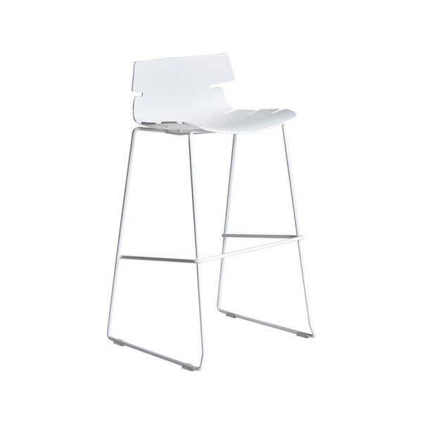 Set di 4 sedie da bar bianche Doris - Marckeric-image-2
