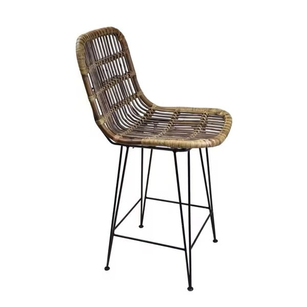 Sgabello da bar in rattan marrone 106 cm - Ego Dekor