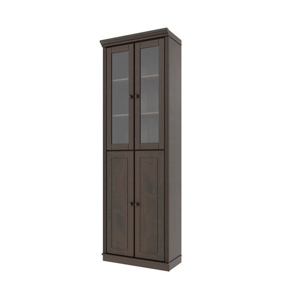 Vetrina marrone scuro in pino massiccio 74x223x37 cm Anita – Støraa-image-2