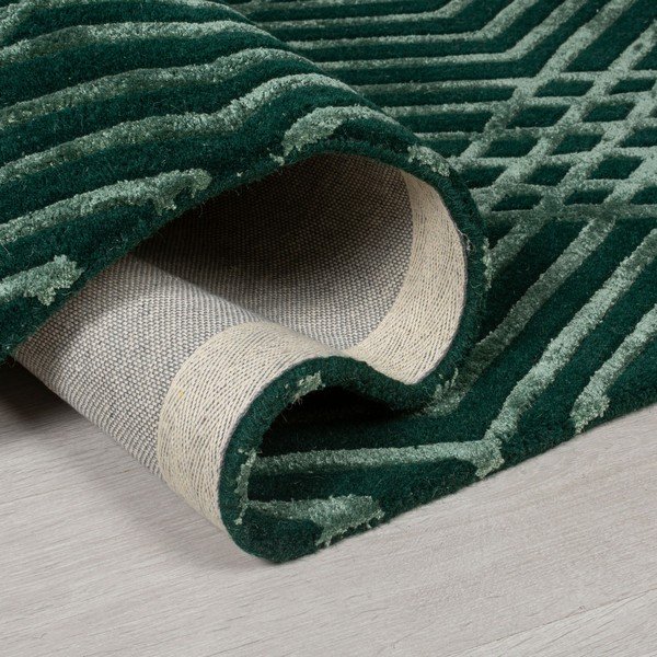 Tappeto in lana verde , 160 x 230 cm Diamonds - Flair Rugs-image-1