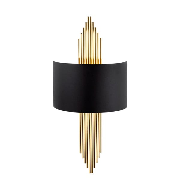 Lampada da parete nera/dorata Rayi – Opviq lights-image-2