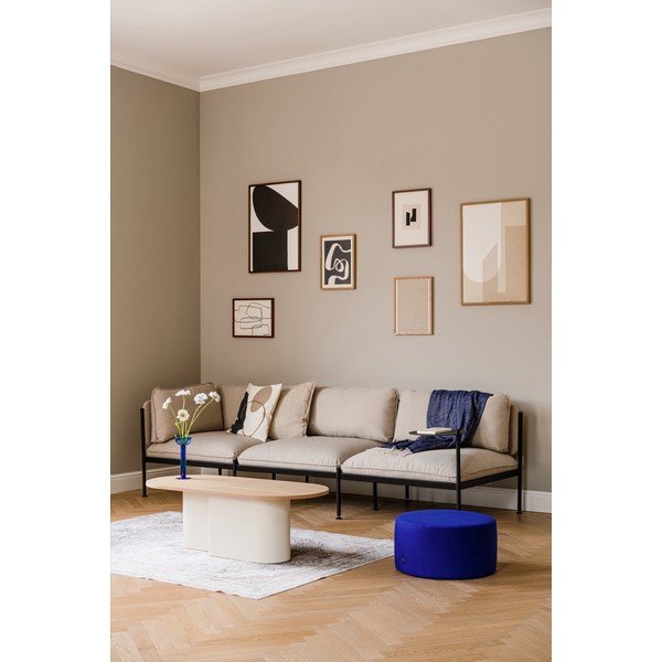 Tavolino da salotto beige con piano effetto rovere 50x115 cm Looi – noo.ma-image-4