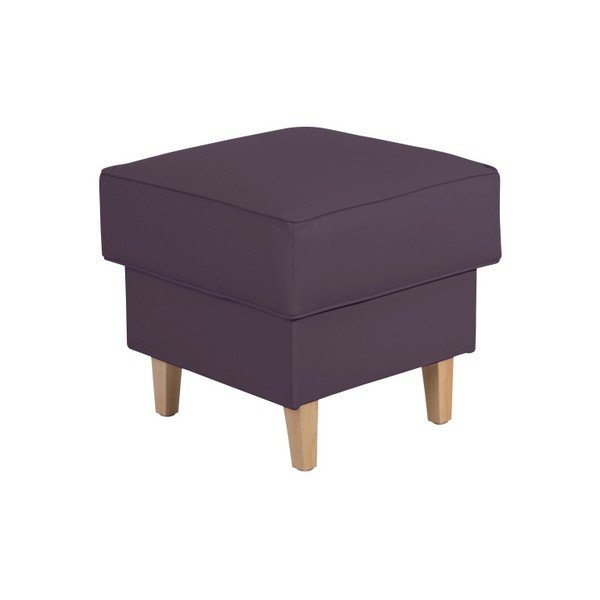 Fialová podnožka z imitace kůže Max Winzer Lorris Leather Violet