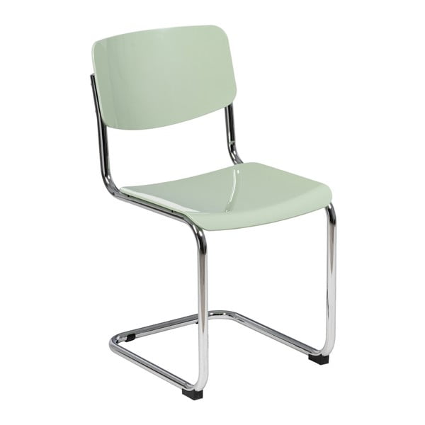 Set di 4 sedie da pranzo verde chiaro Chrome - Ixia