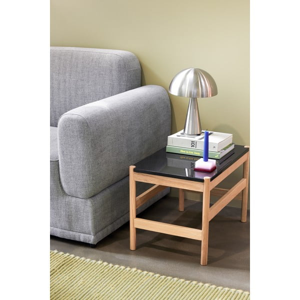 Tavolino con piano nero in marmo 40x60 cm Raw - Hübsch-image-1