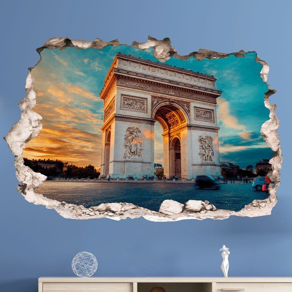 Adesivo murale 3D Arco di Trionfo a Parigi - Ambiance-image-1
