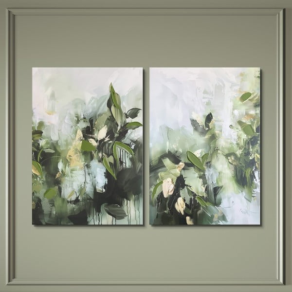 Set di quadri con elementi dipinti a mano 2 pz 50x70 cm Myrtle – Styler-image-4