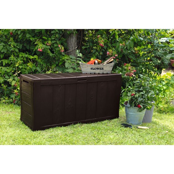 Cassetta di plastica marrone scuro per il giardino Sherwood - Keter-image-1