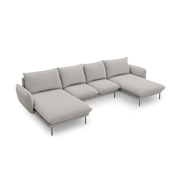 Divano a U grigio chiaro Vienna - Cosmopolitan Design-image-2