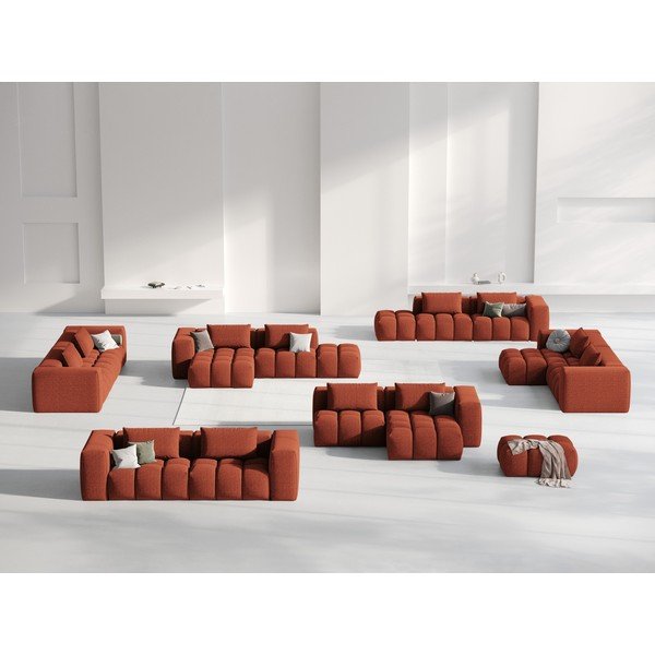 Divano angolare color terracotta (con penisola a destra/con chaise lounge) Verona – Cosmopolitan Design-image-1