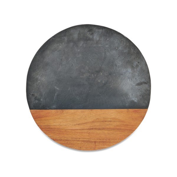 Tagliere in ardesia e legno di acacia , ø 40 cm Fala - Nkuku