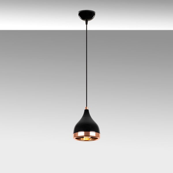 Lampadario nero/color rame ø 14 cm Yildo – Opviq lights-image-3