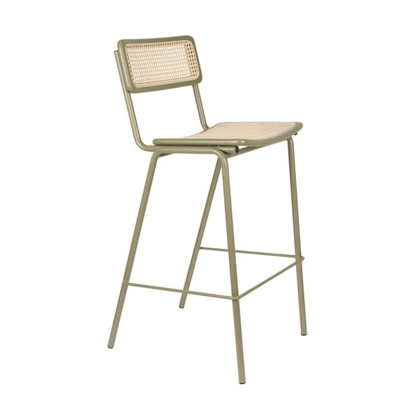 Sgabelli da bar in rattan verde in set di 2 106 cm Jort - Zuiver