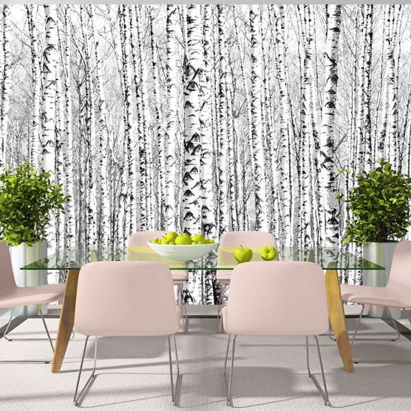 Carta da parati di grande formato, 400 x 280 cm Birch Forest - Artgeist-image-1