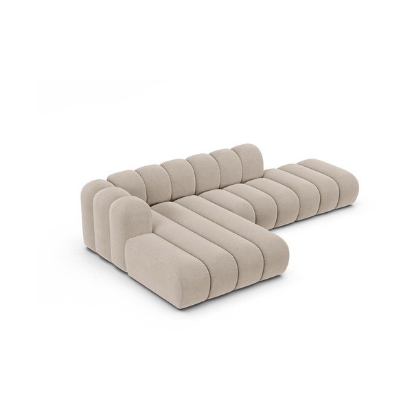 Divano angolare beige ad angolo sinistro Lupine - Micadoni Home-image-2