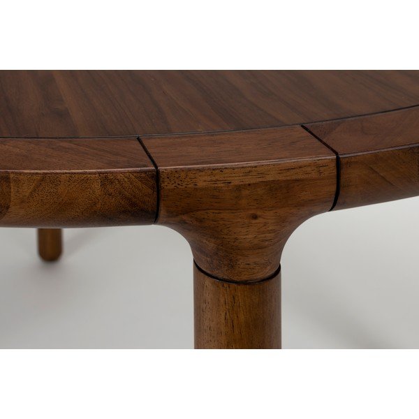 Tavolo da pranzo rotondo con effetto noce ø 128 cm Storm – Zuiver-image-3