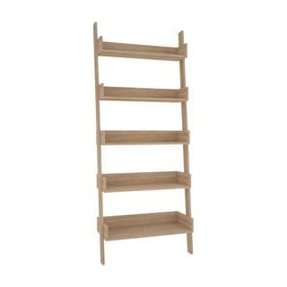 Libreria in rovere decorato in colore naturale 80x195 cm Only - Kalune Design