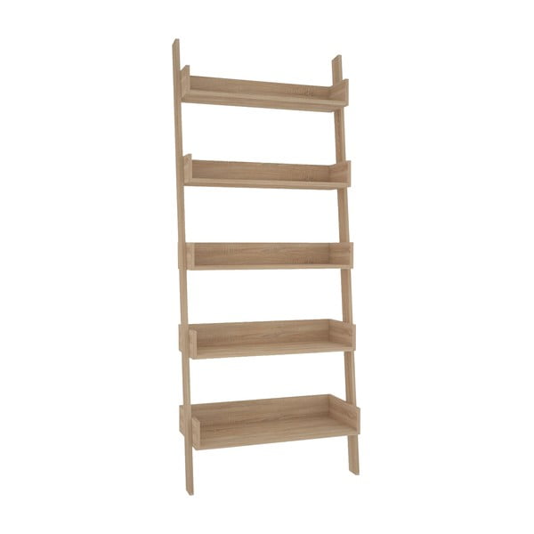 Libreria in rovere decorato in colore naturale 80x195 cm Only - Kalune Design